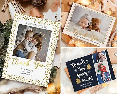 £17.50 • Buy Personalised Christmas Thank You Cards Photo + Envelopes  (H6)