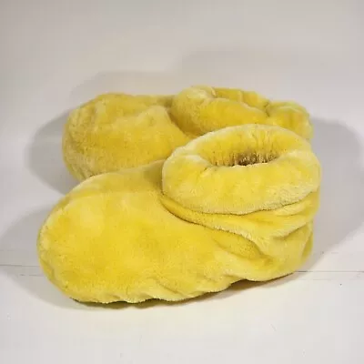 Disney Parks Slippers Adult Size Large Mickey Mouse Feet Plush Yellow • $23