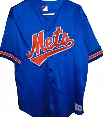 Vintage Majestic New York Mets  Button Up Jersey X-Large • $32