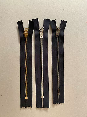 YKK Black Metal Zip/Zipper 6  (15cms) Closed Ends • $5