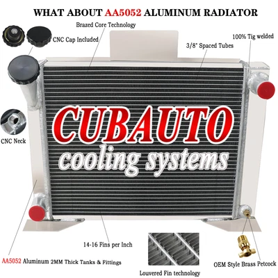 $169 • Buy 3 Row Aluminum Radiator For Ford Ranger Compact Truck GM CONVERSION V8 1983-94