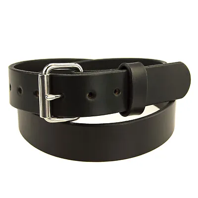 1 1/4 _heavy Duty Leather Work Belt_amish Handmade_belts_mens_1.25 _black_brown • $49.59