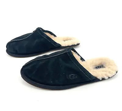 UGG Men's Size 10 SCUFF Casual Comfort Suede Slip On Slippers Black 1101111 • $27