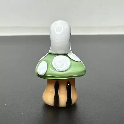 Handmade Art Glass Green Super Mario 1-Up Mushroom Pendant Charm Borosilicate • $42.49