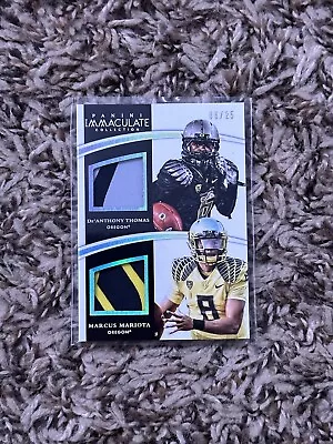 Marcus Mariota De’Anthony Thomas 2015 Immaculate Dual Relic 8/25 Oregon Ducks • $100