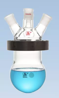Lab Glass Open Reactor Sphere Bottle With 4 Ways Cap  500ml 1L 2L 3L • $6.40