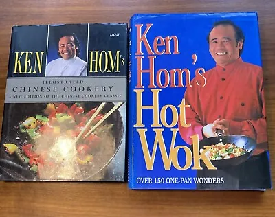 Ken Hom's X 2 Book Bundle Illustrated Chinese Cookery & Hot Wok GOOD FREE POST • £7.25