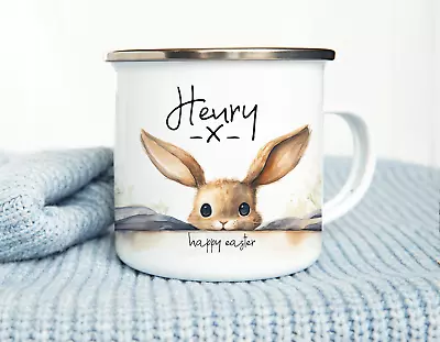 UNBREAKABLE Personalised Easter Rabbit Mug Easter Bunny Gift Kids Easter Gift • £7.99