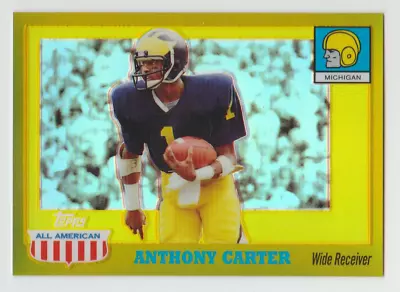 ANTHONY CARTER Michigan 2005 Topps All American GOLD REFRACTOR #53 SP #54/55 SSP • $19.99