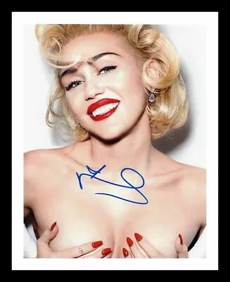 Miley Cyrus Autograph Signed & Framed Photo 10 • £19.99