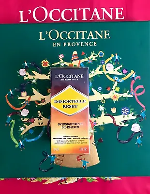 NIB ~ L’OCCITANE Immortelle Overnight Reset Oil-in-Serum 1 OZ / 30 Ml ~ Sealed • $54.50