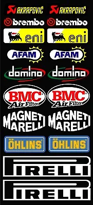 Fe Sponsor Motorcycle Gp Sbk Honda Yamaha Ducati Suzuki Bmw Aprilia Stickers  • $20.17