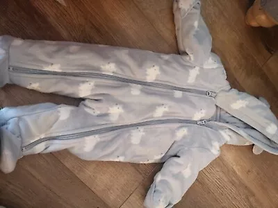 £0.99 • Buy M&S Baby Hooded Pramsuit, Polar Bears With Hand Covers, 0-3 Months