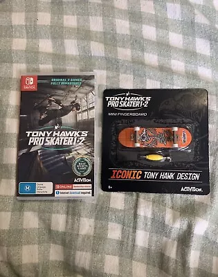 Tony Hawk's Pro Skater 1 + 2 - (Nintendo Switch 2021) + Mini Fingerboard • $70