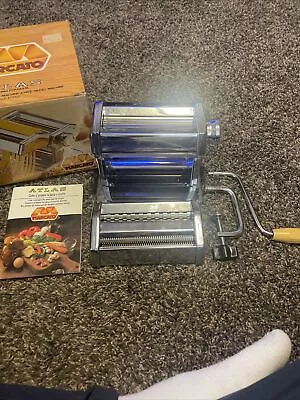 Marcato Atlas Pasta Maker Model 150 Deluxe Hand Crank Machine Made In Italy • $49.99