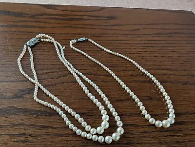 Pair Of Pearl Style Necklace's  • £3