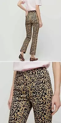 J. Crew Skinny Ankle Jeans Sz 28 X 26  Brown Leopard Print Midrise Stretch Euc • $18.98