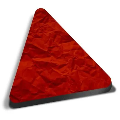 Triangle MDF Magnets - Crumpled Red Paper Effect #14629 • £4.99