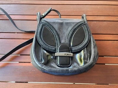 $25 • Buy Mimco Black Leather Small Crossbody Bag *Good Condition*