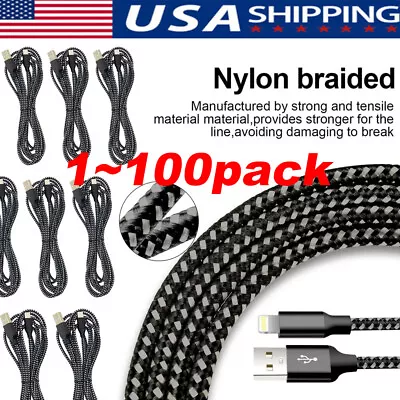  Fast Charger Cable Heavy Duty Lot For IPhone 14 13 12 11 XR 8 7 Charging Cord • $277.99