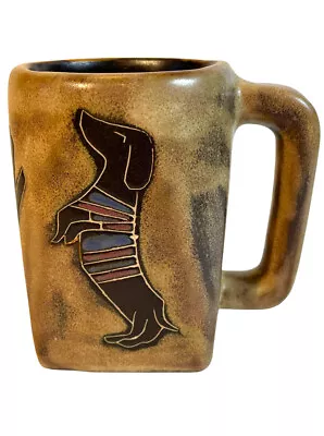 Design By Mara Mexico Art Pottery Dog Howling Coyote 8 Oz Mug • $19.80