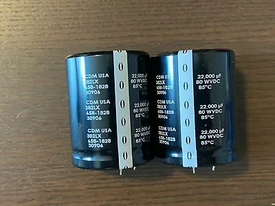 2 New 22000 Uf 80v CDE Main Filter Capacitors For Marantz 4300 EXACT FIT 50mm • $80