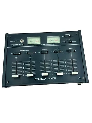£31.68 • Buy Realistic Stereo Mixer Model 32-1100a Radio Shack W/meters-No Cords-See Details