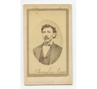 $16.98 • Buy Cdv Portrait Man Flem Sanham? From Fairmont, W. Va, By Cochran, Graphic Back