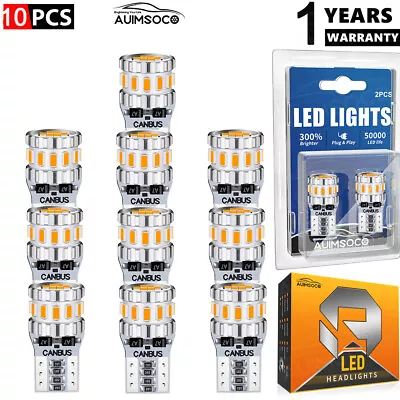 For Ford F150 2015-2022 10Pcs LED License Plate Interior Light Bulb Yellow 3000K • $54.99