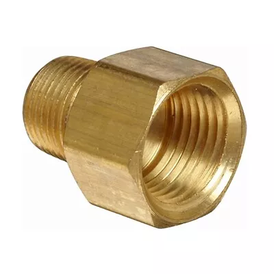 $8.30 • Buy Reducer 1/2 Female Npt To 3/8 Male Npt Adapter Brass Fitting Water Air Gas N497