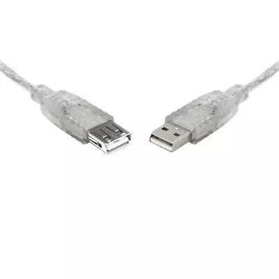 P - 8Ware 2m USB 2.0 Extension Cable USB-A To A Male To Female - Transparent • $9.88