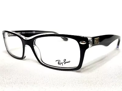 NEW Ray Ban RB5206 2034 Mens Black & Clear Rectangle Eyeglasses Frames 54/18~145 • $74.95