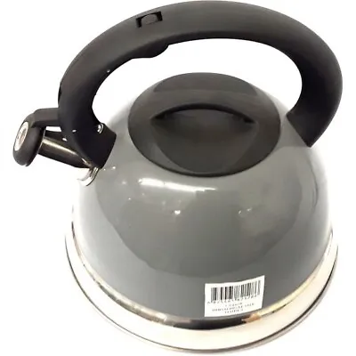 Silver Whistling Kettle Stainless Steel 3L Stove Top Hob Kitchenware Tea Camping • £19.99