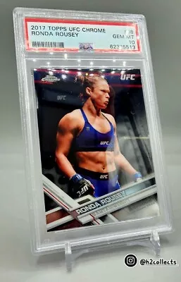 Ronda Rousey 2017 Topps 1st Chrome UFC #98 PSA GEM MINT 10 POP 35 • $89.99