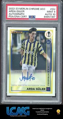 2022-23 Topps Merlin Chrome UEFA UCC Autographs #GU Arda Guler Rookie Card PSA 9 • $16.31