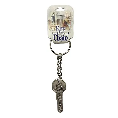 2  Antique Silver Key Of Saints Key Ring Catholic Key Chain • $9.99