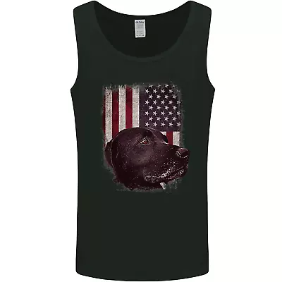 American Labrador USA Flag Dog Mens Vest Tank Top • £10.49