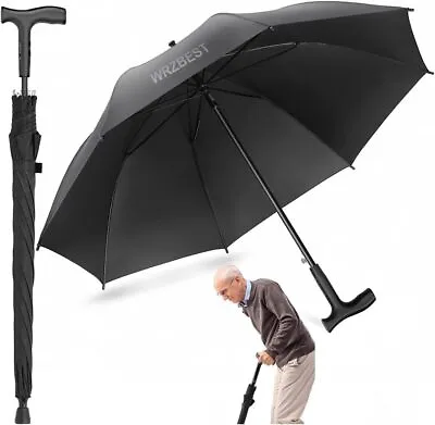 2-in-1 Walking Sticks Umbrella - Windbreak Ribs Walking Cane Umbrella • £34.99