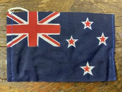 Vintage Cloth Mini FLAG & METAL NEW ZEALAND Ensign Merchant Flag 1970's EVC • $12.99