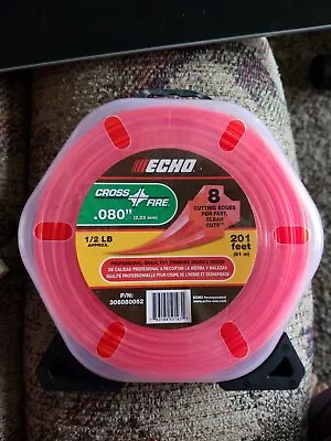 Echo .080 Crossfire String Trimmer Line 1/2 Pound Spool 201' Part # 306080052 • $7.99