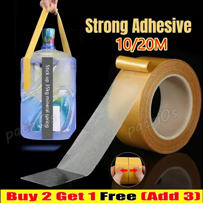 10m/20m Double.Sided Multi Purpose Strong Carpet Tape Heavy Duty Sticky Mesh US • $8.89