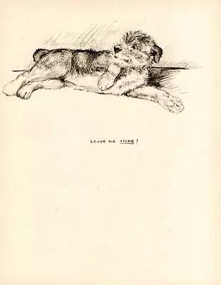 Original Vintage Dog Print 1942 K.F. Barker  Leave Me Alone!  • £7.75