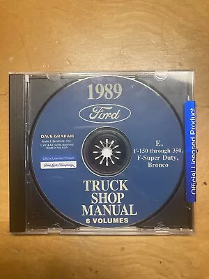 1989 Ford Truck Shop Manual 6 Book Set On CD F150 F250 F350 Bronco Van Service • $21.50