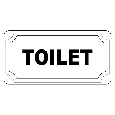 Toilet Black Retro Vintage Style Metal Sign - 8 In X 12 In With Holes • $14.99