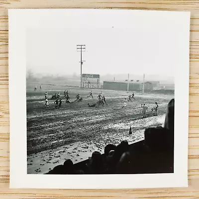 Albany Oregon Football Game Photo 1940s Coca Cola Sign Mud Field Snapshot C3024 • $29.95