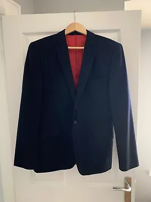 Holland Esquire Navy Pinstripe Sports Coat Jacket Blazer UK 40 Regular • £15