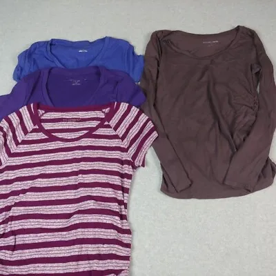 Liz Lange Maternity T Shirt Womens Small S - LOT OF 4 -Short Sleeve Various • $9.99