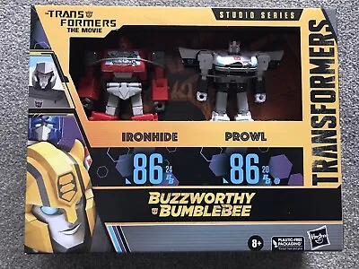 £75 • Buy Transformers Studio Series (Buzzworthy Bumblebee) 86 Movie Ironhide & Prowl NEW