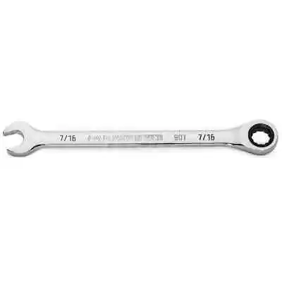 GEARWRENCH 86944 Chrome Alloy Steel Ratcheting Combination Wrench: 7/16 Inch • $15.59