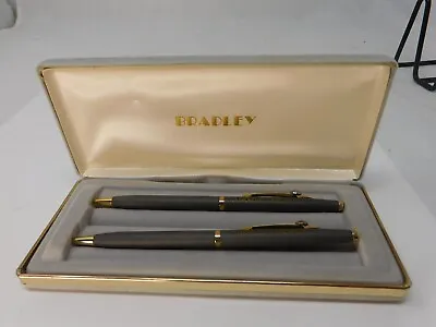 Vintage Bradley Mechanical Pencil & Pen Writing Set W/Advertising - Chicagoland • $9.99